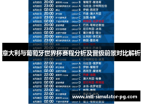 意大利与葡萄牙世界杯赛程分析及晋级前景对比解析 意大利与葡萄牙世界杯赛程分析及晋级前景对比解析